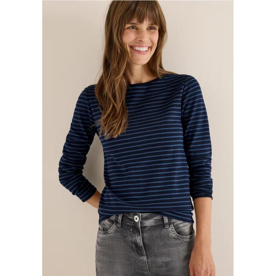 CECIL Gestreept shirt Blauw