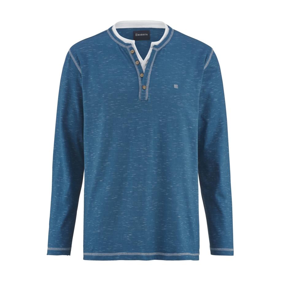 BABISTA Longsleeve blauw, Melange -