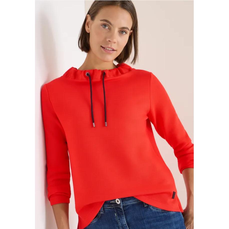 CECIL Zacht piquée shirt Oranje