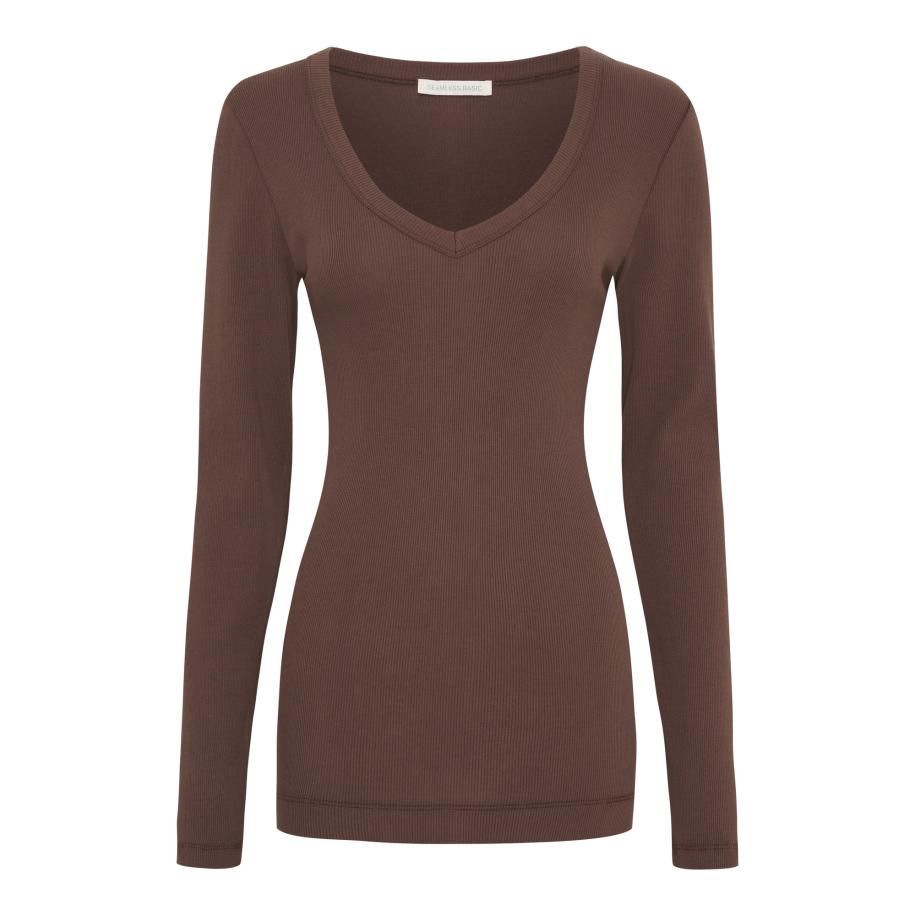 Seamless Basic Seamless Basic Shirt donkerbruin -