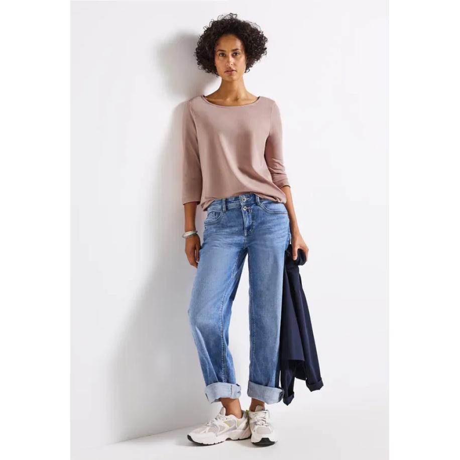 Street One Shirt met boothals Roze