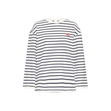 ICHI ICHI Shirt IHXNYLA zwart / wit