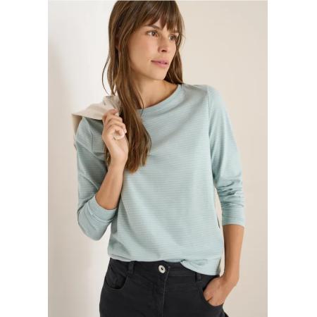 CECIL Shirt met ton-sur-ton strepen