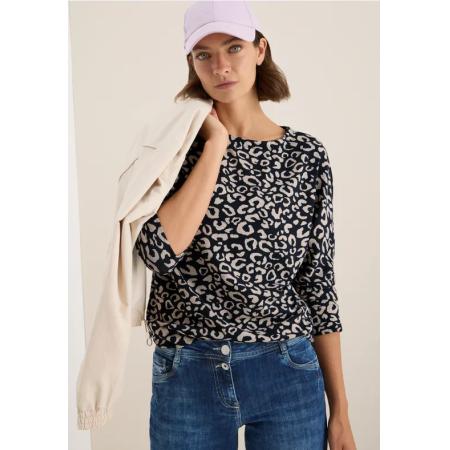 CECIL Gemêleerd jacquard shirt