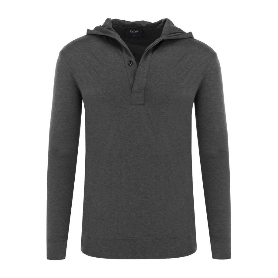 OLYMP SIGNATURE Soft Business Sweatshirt antraciet, Effen Grijs
