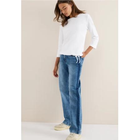 CECIL Slub Shirt met ronde hals