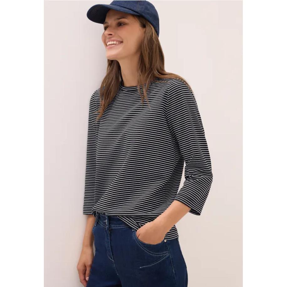 CECIL Gestreept shirt Zwart
