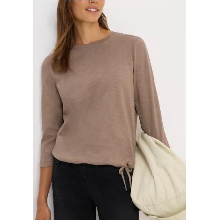 CECIL Slub Shirt met ronde hals