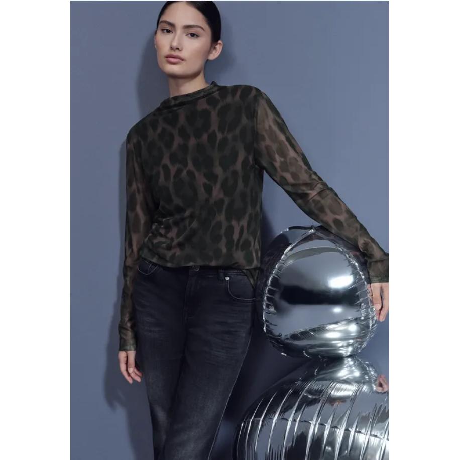 Street One Leo Mesh Shirt Zwart