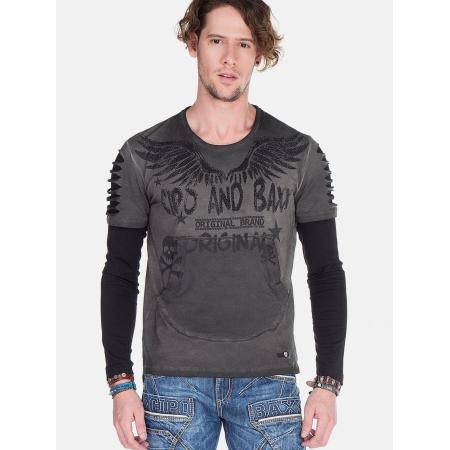 Cipo & Baxx CIPO & BAXX Shirt grijs / antraciet
