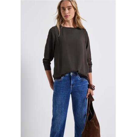 Street One Materiaalmix chiffon shirt