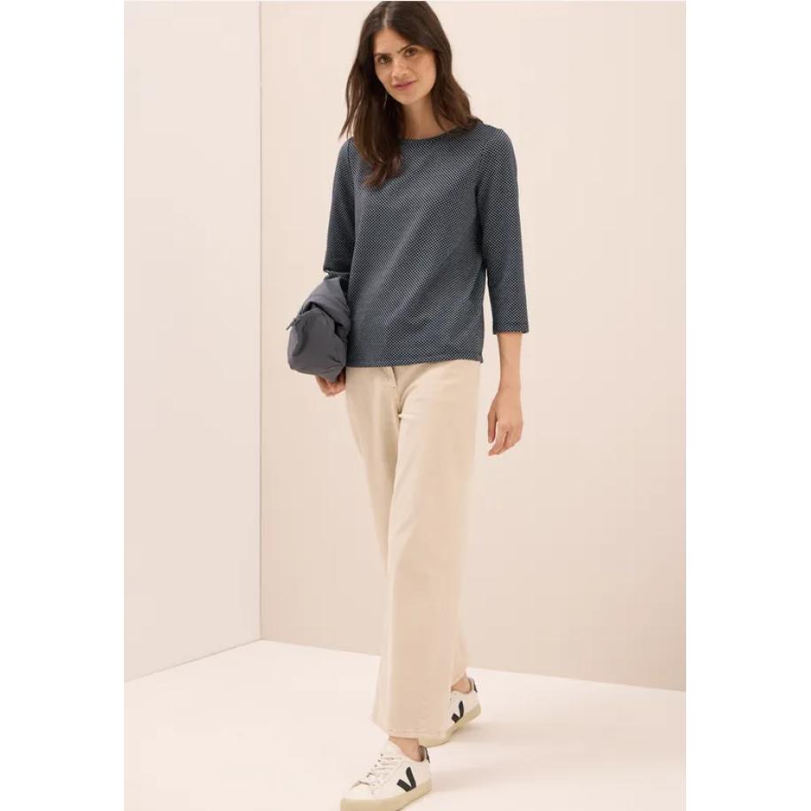 CECIL Shirt met structuur in twee kleuren Blauw