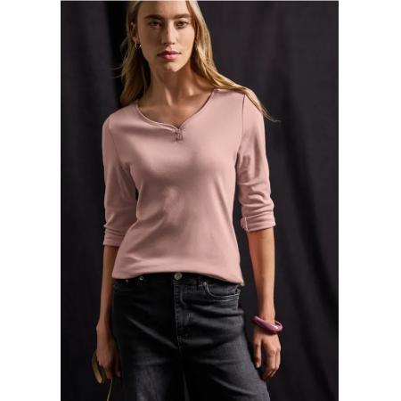 Street One Basic shirt met knoopdetail