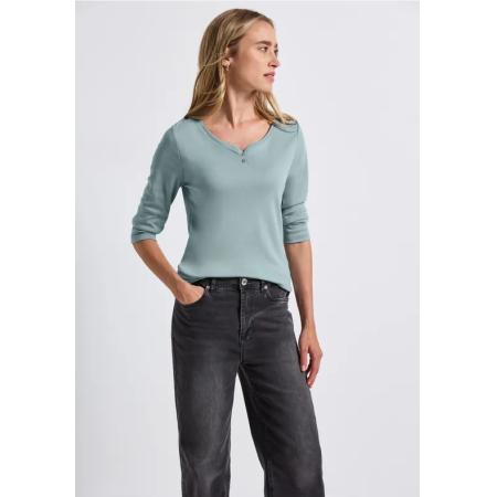 Street One Basic shirt met knoopdetail