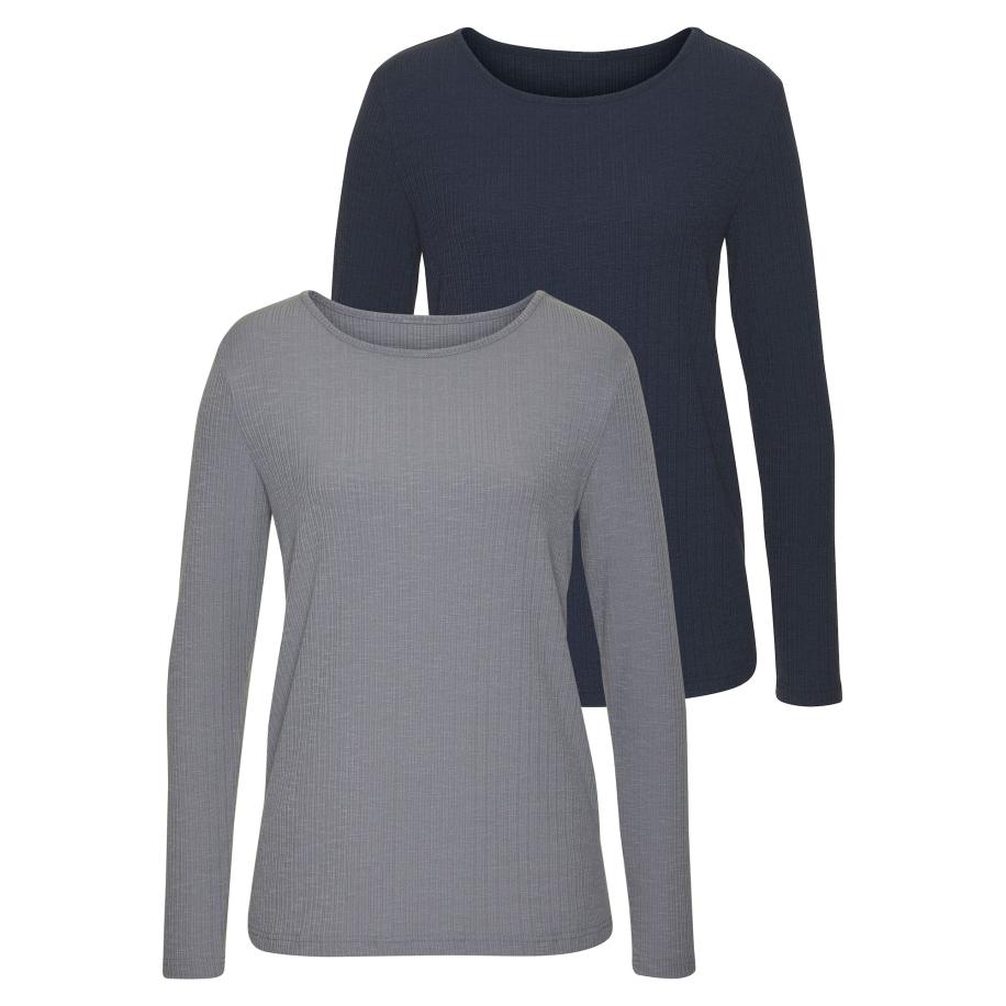 VIVANCE VIVANCE Shirt navy / grijs -