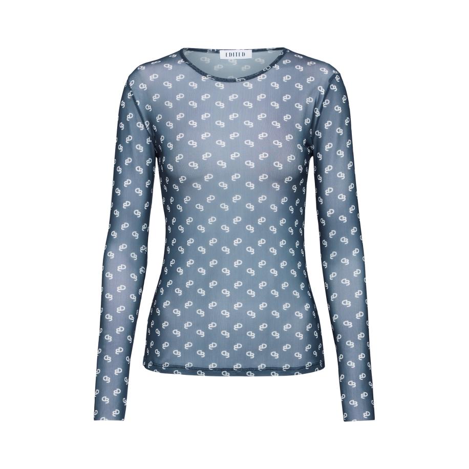 EDITED EDITED Shirt Giovanna blauw / wit -