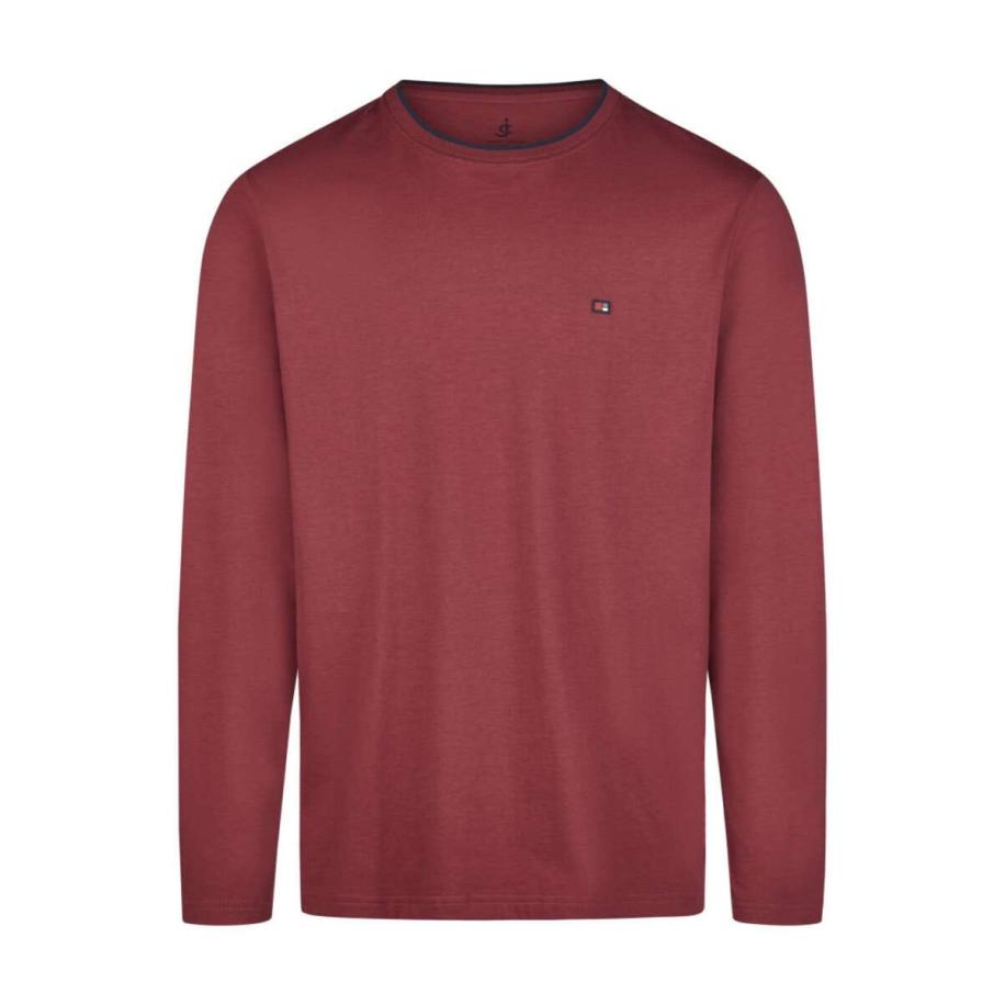 Jupiter Longsleeve bes, Effen Rood