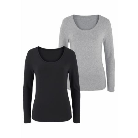 VIVANCE VIVANCE Shirt grijs / zwart