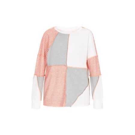 ebeeza ebeeza Sweatshirt Fashion Look grijs / oranje / wit