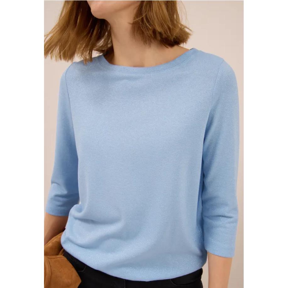 CECIL Shirt met glitterdetails - Blauw