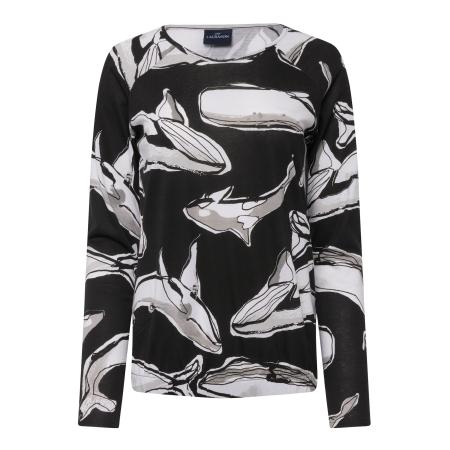 LAURASØN LAURASØN Shirt grijs / zwart / wit