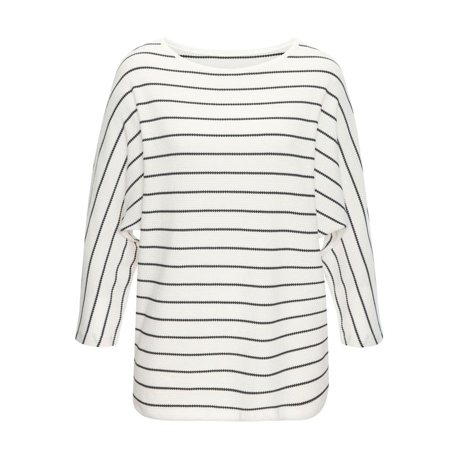 VIVANCE VIVANCE Shirt zwart / wit -