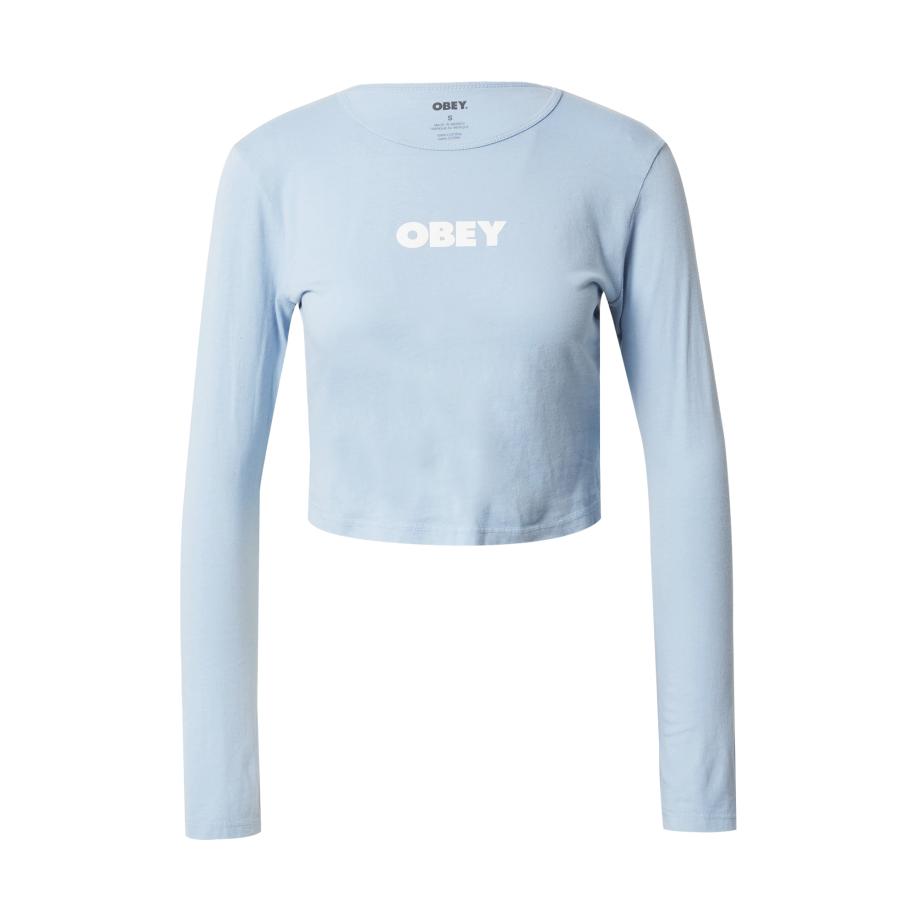 Obey Obey Shirt lichtblauw / wit -