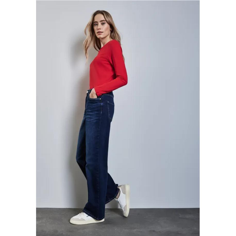 Street One Zacht shirt met lange mouwen Rood