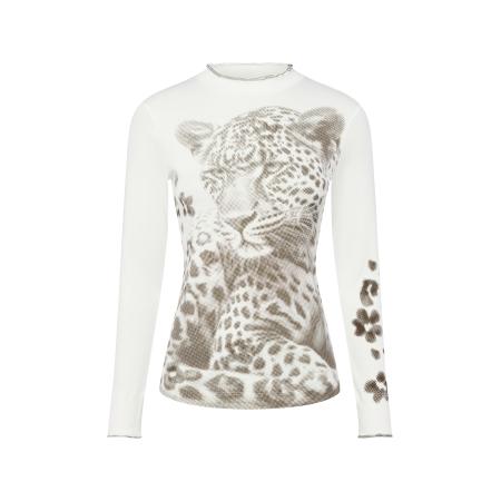 Marc Cain Marc Cain Shirt kaki / pink / wit