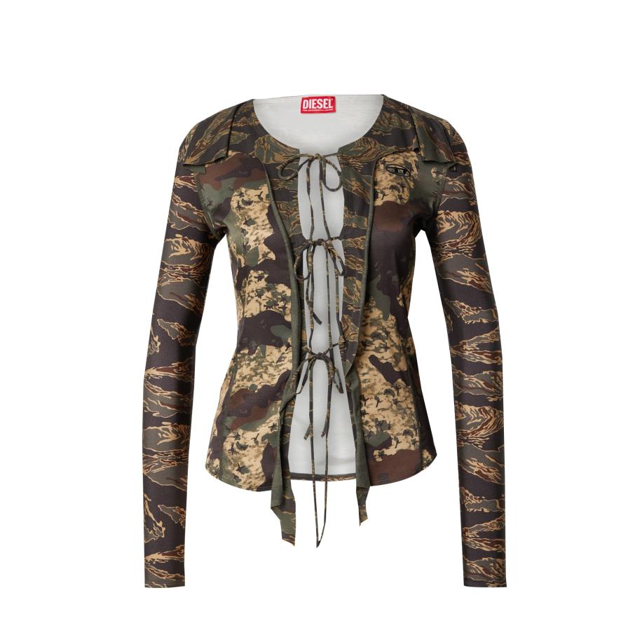 Diesel DIESEL Shirt T-AFRY bruin / kaki / olijfgroen / zwart -