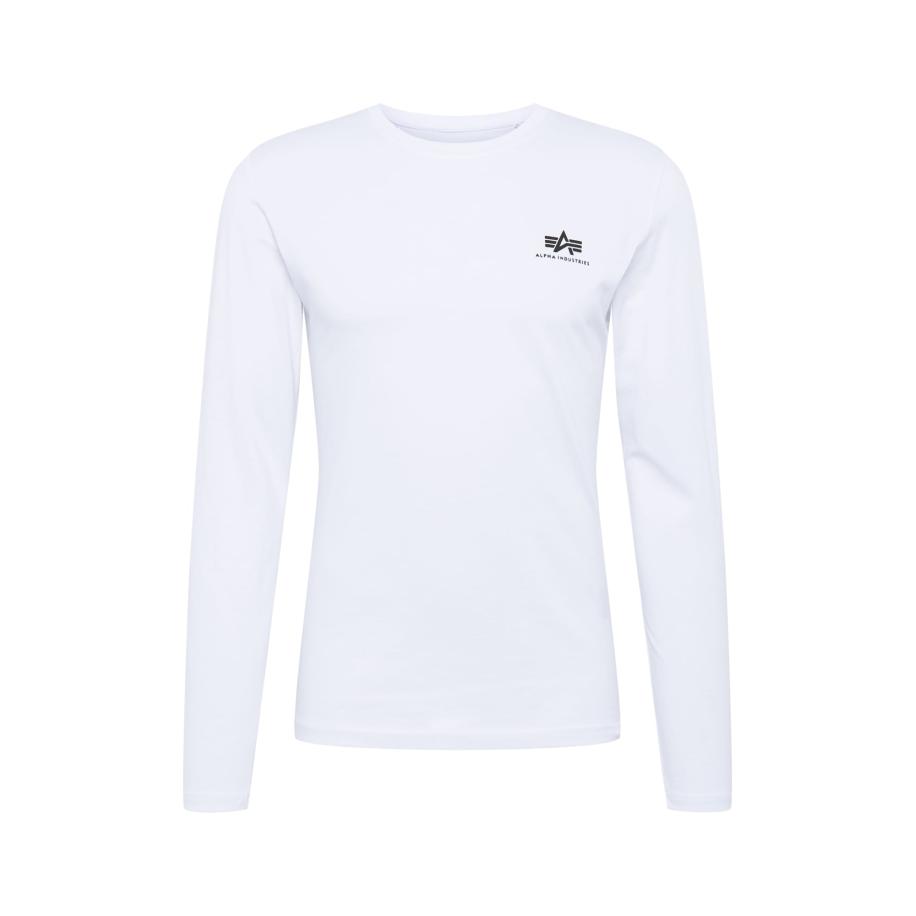 ALPHA INDUSTRIES Shirt zwart / wit Wit