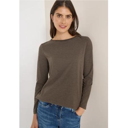 CECIL Shirt met ton-sur-ton strepen