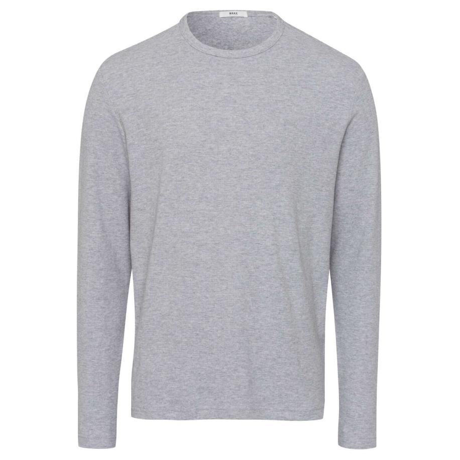 Brax Longsleeve grijs, Effen Grijs