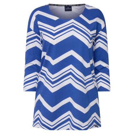LAURASØN LAURASØN Shirt kobaltblauw / wit