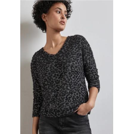 Street One Shirt met leopatroon