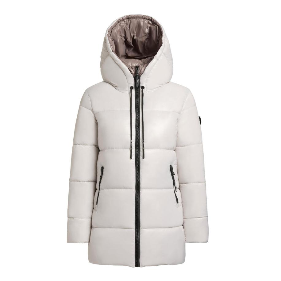 Khujo khujo Wintermantel Grana-YM zwart / wit -