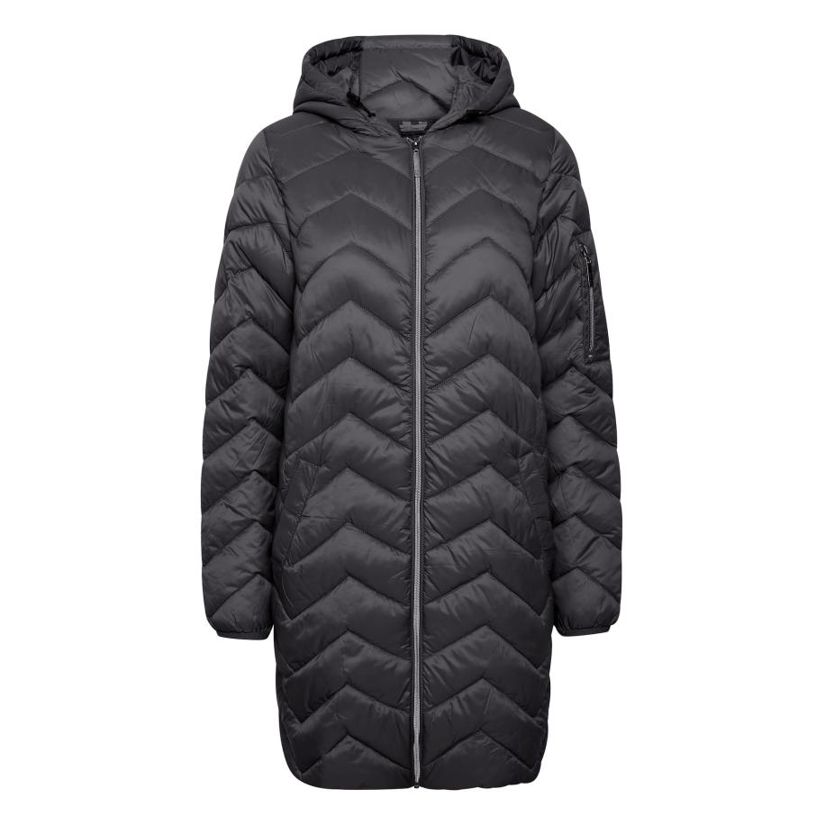 Fransa Fransa Wintermantel zwart -