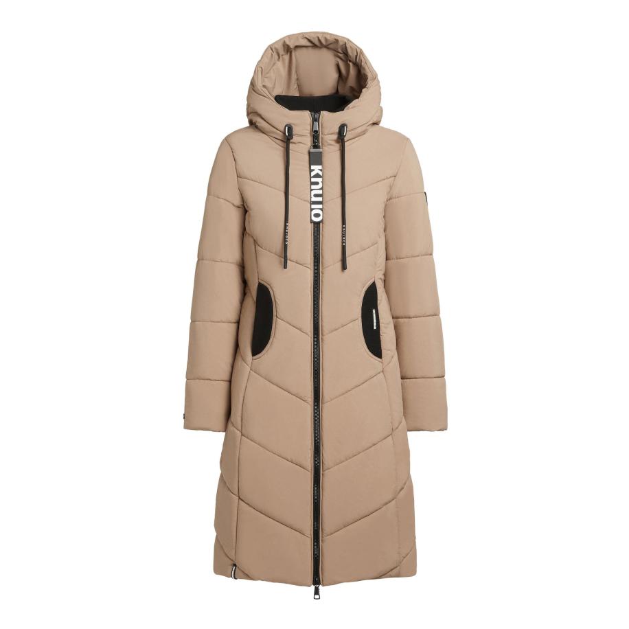 Khujo khujo Wintermantel Aribay4 Light-YM beige / zwart -