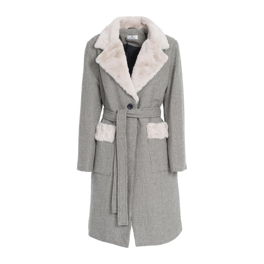 Influencer Influencer Tussenmantel zwart / offwhite -