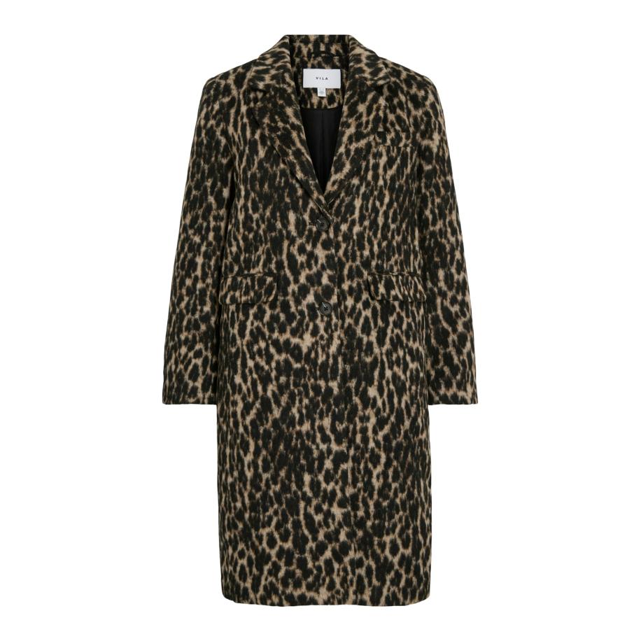 Vila VILA Tussenmantel VISimba crème / karamel / zwart -