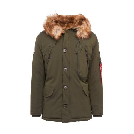 Alpha Industries ALPHA INDUSTRIES Winterparka Polar chamois / olijfgroen / knalrood / wit