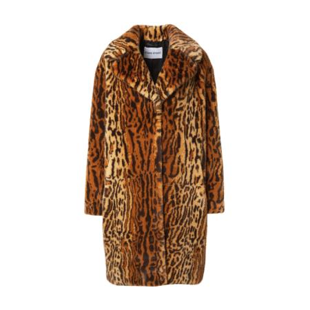 STAND STUDIO Wintermantel cognac / cappuccino / zwart