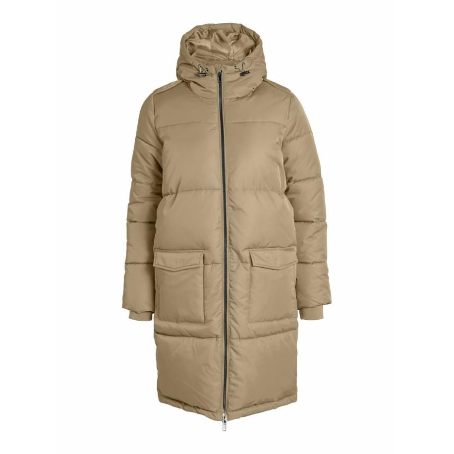 Object OBJECT Wintermantel donkerbeige -