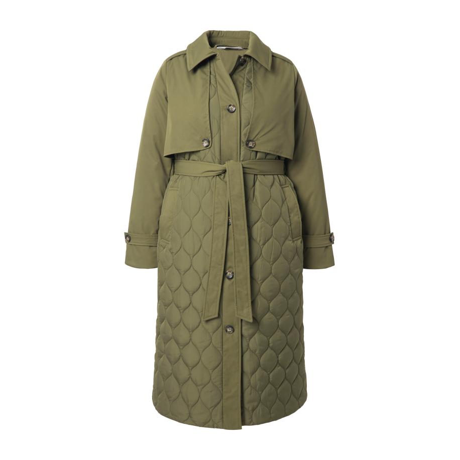 Studio Untold Studio Untold Wintermantel groen -