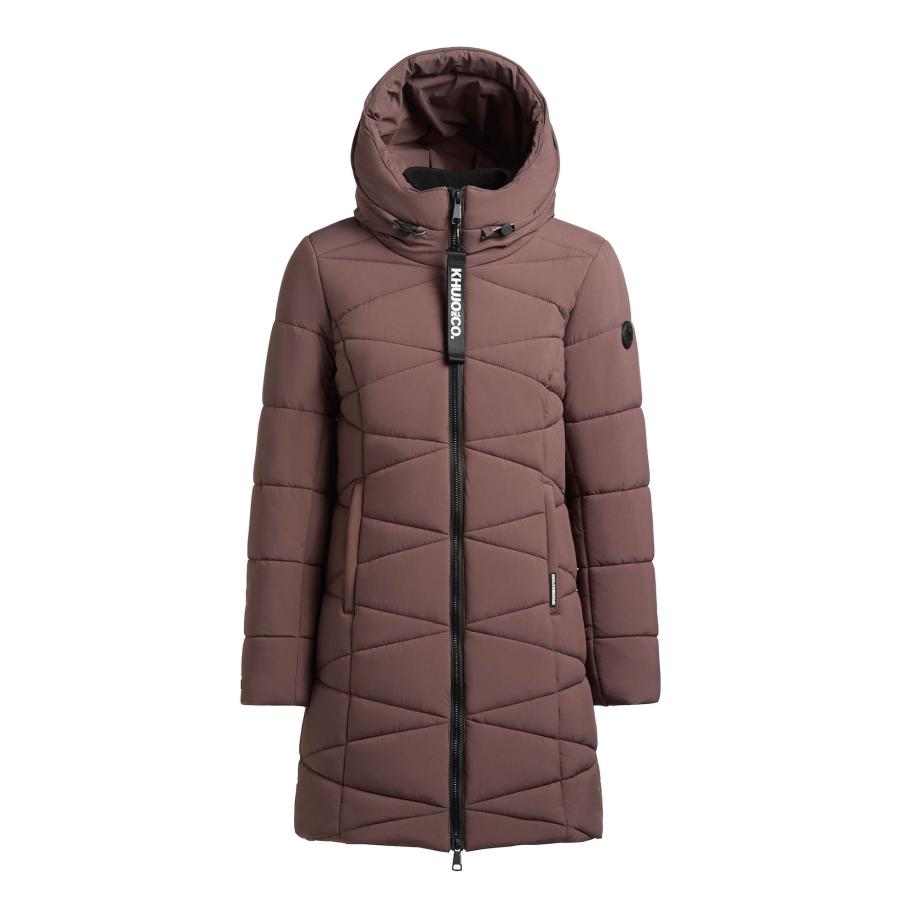 Khujo khujo Wintermantel Tiff mauve / zwart -