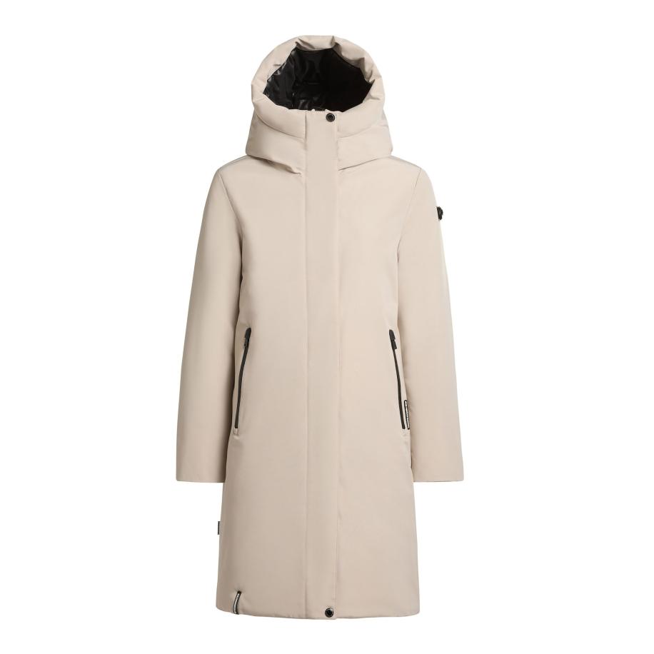 Khujo khujo Wintermantel Nellen lichtbeige / zwart -