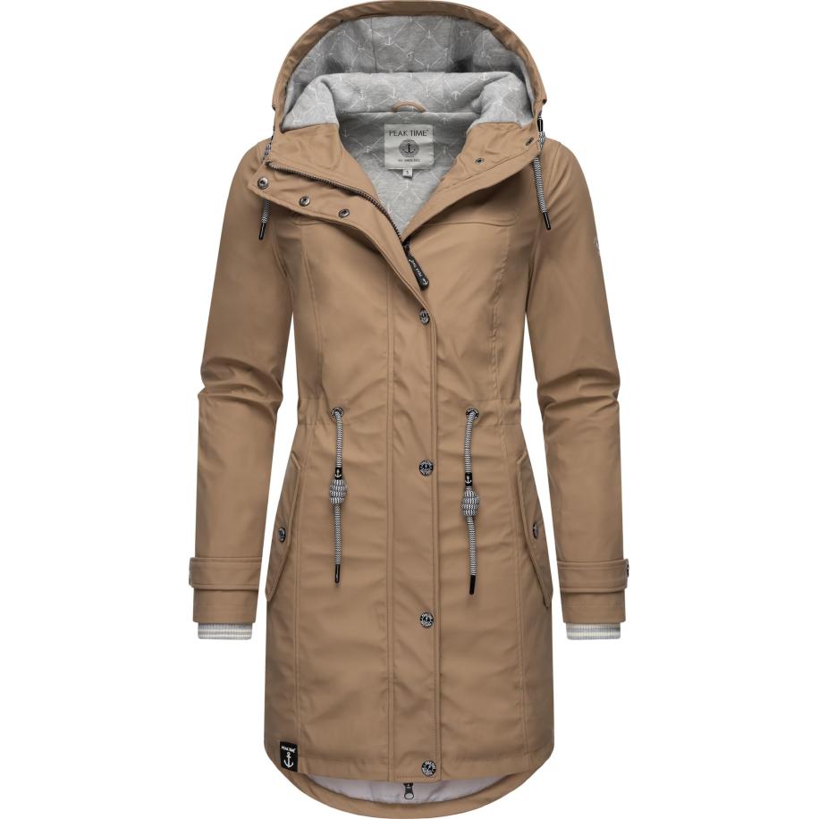 Peak Time Peak Time Functionele mantel L60042 beige / grijs gemêleerd / wit -