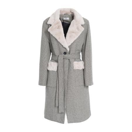 Influencer Influencer Tussenmantel zwart / offwhite