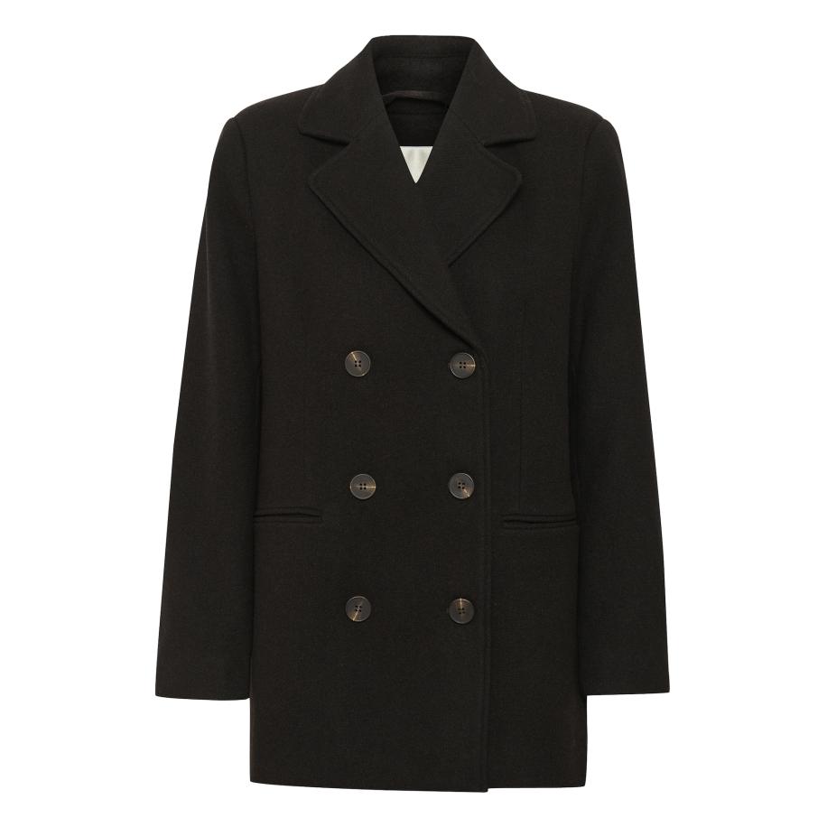 My Essential Wardrobe My Essential Wardrobe Tussenmantel Frannie zwart -