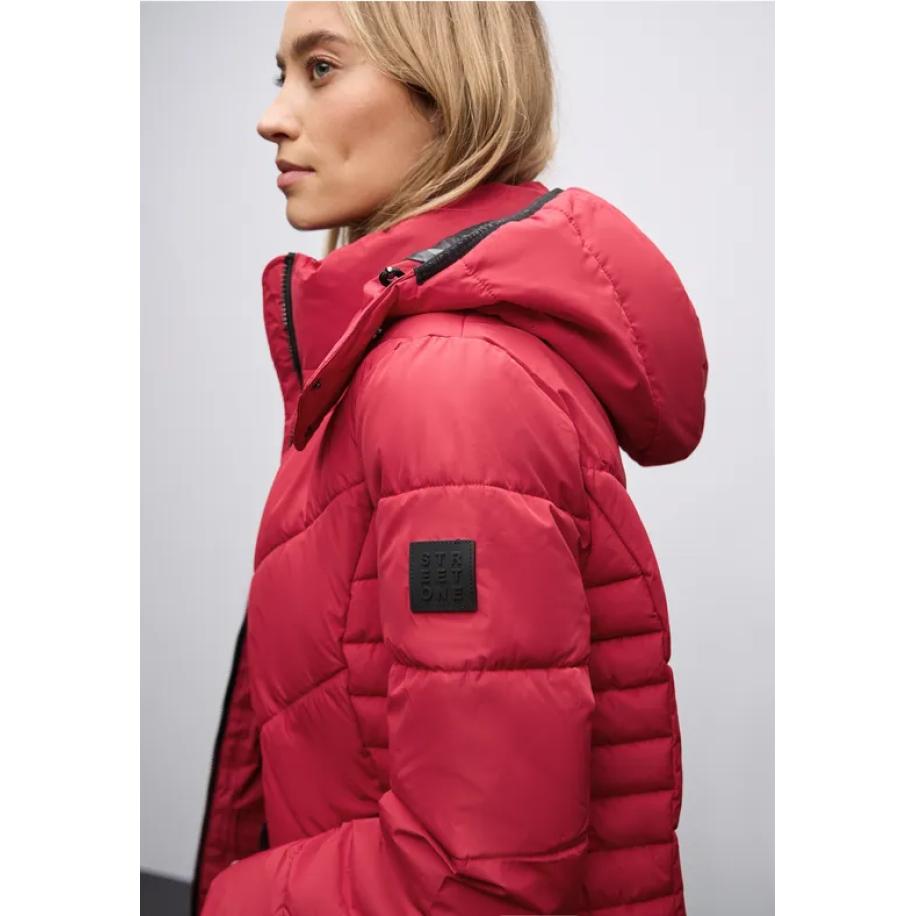 Street One Gewatteerd jack in midilengte Rood